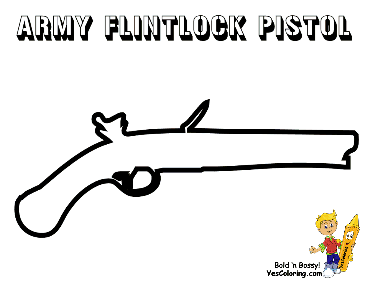 Flint Lock coloring #14, Download drawings