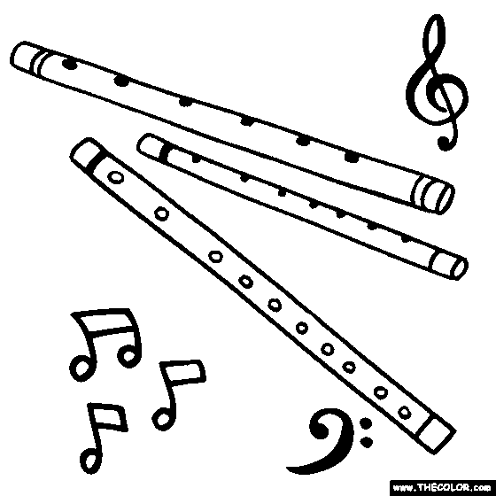 Flute Blue coloring #16, Download drawings