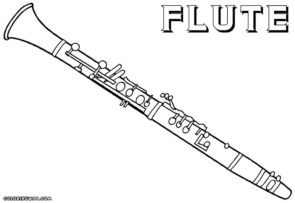 Flute coloring #10, Download drawings