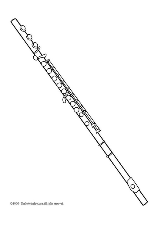 Flute coloring #7, Download drawings