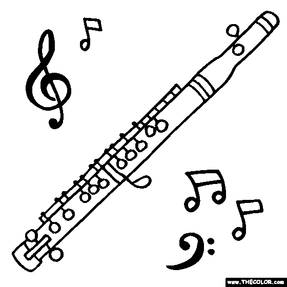 Flute coloring #14, Download drawings