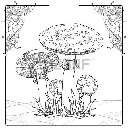 Fly Agaric coloring #7, Download drawings
