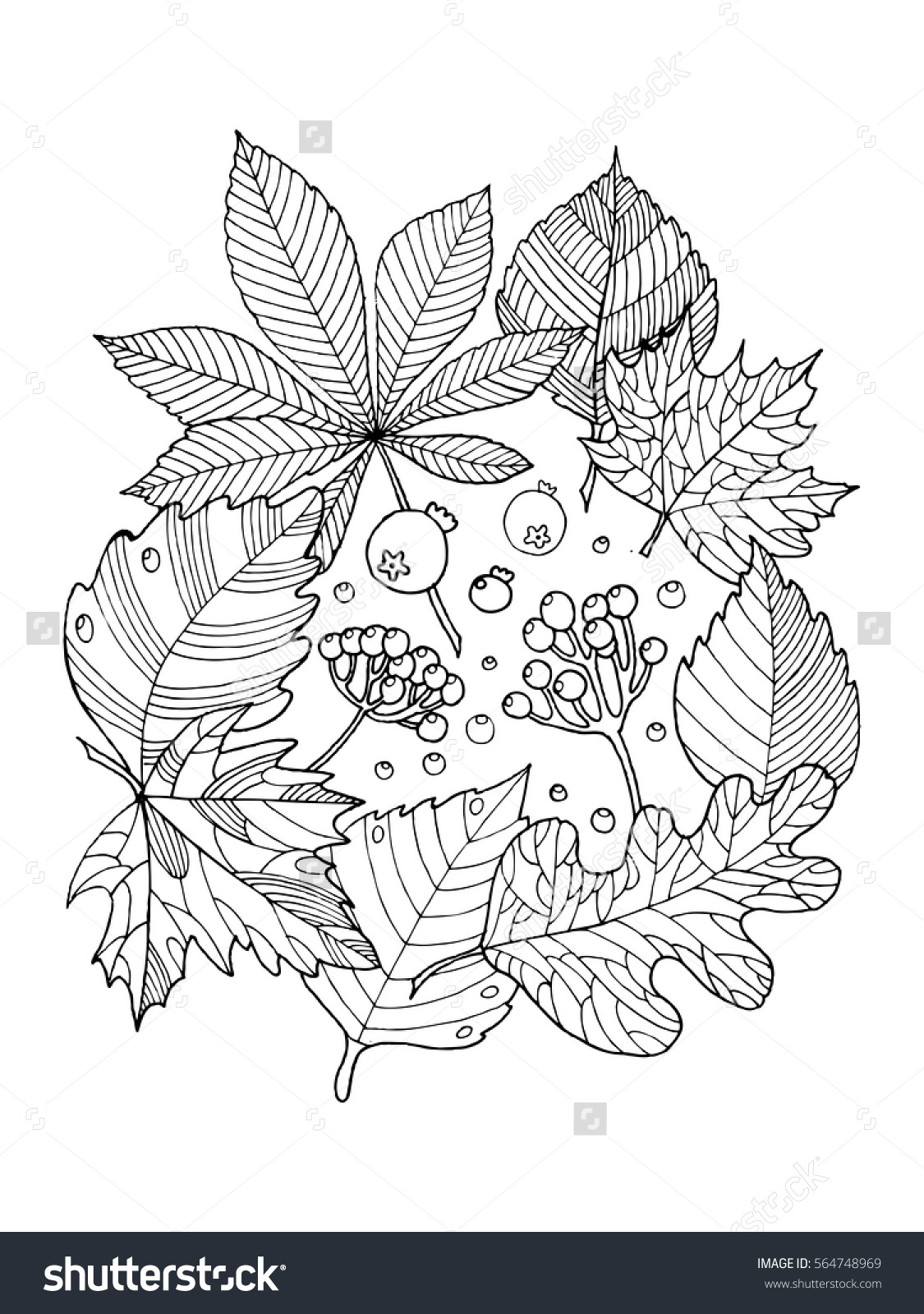 Foliage coloring #15, Download drawings