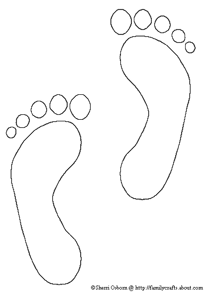 Footprint coloring #18, Download drawings
