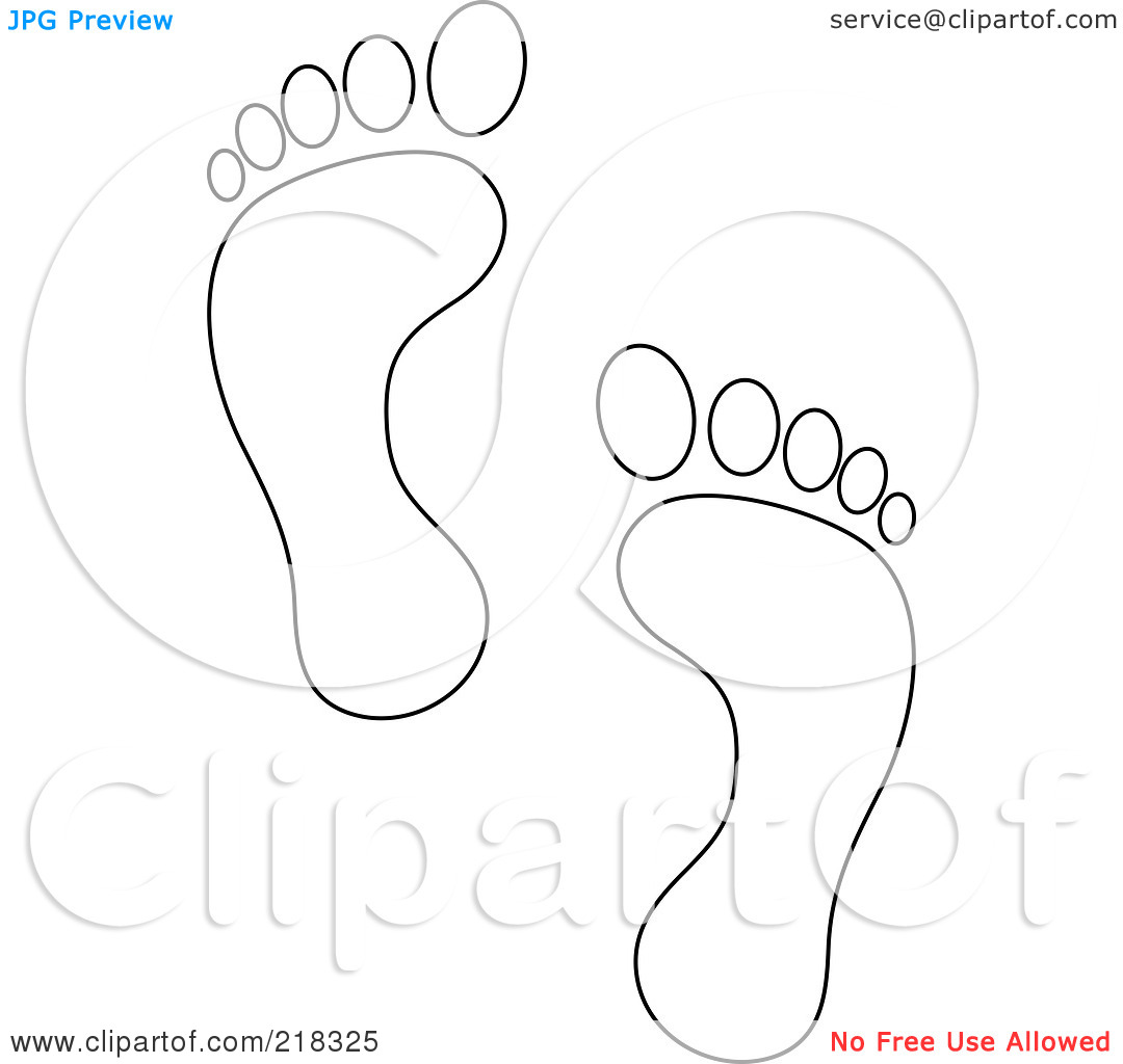 Footprint coloring #5, Download drawings
