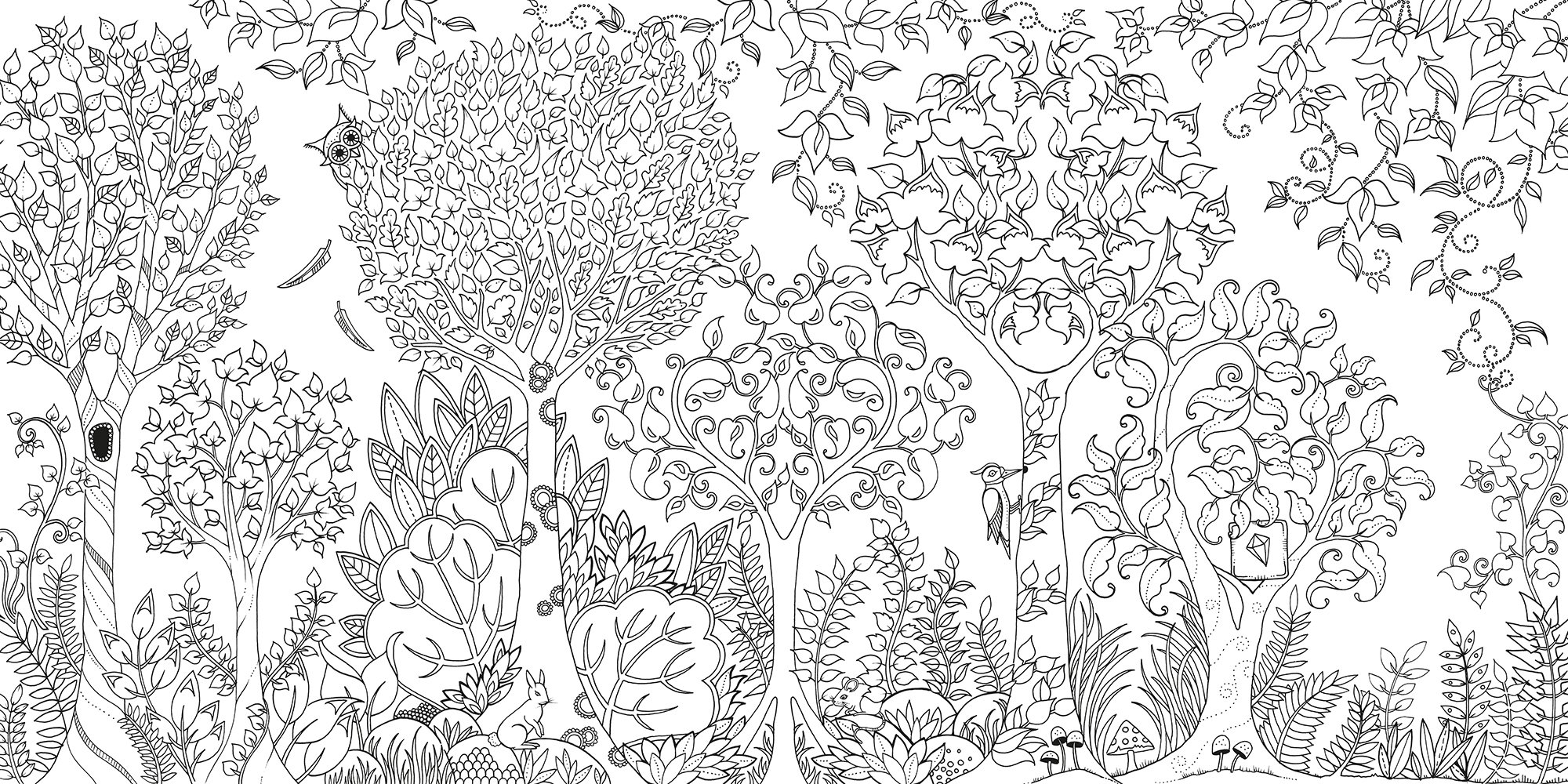 Forest coloring #16, Download drawings