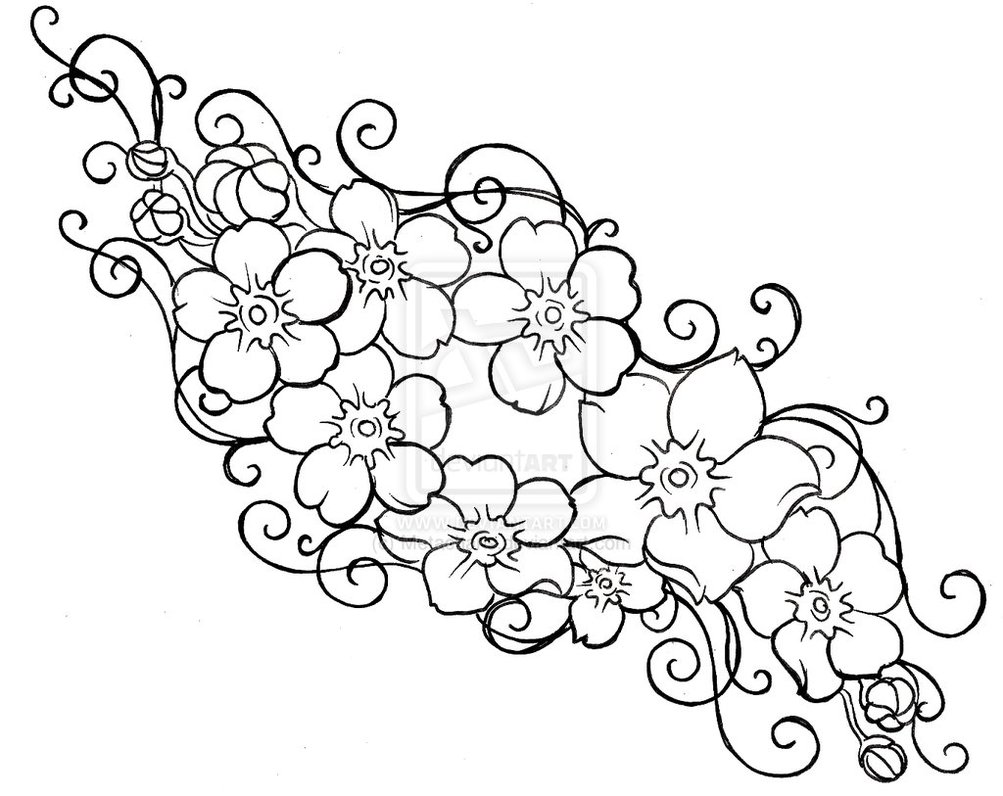 Forget-Me-Not coloring #1, Download drawings