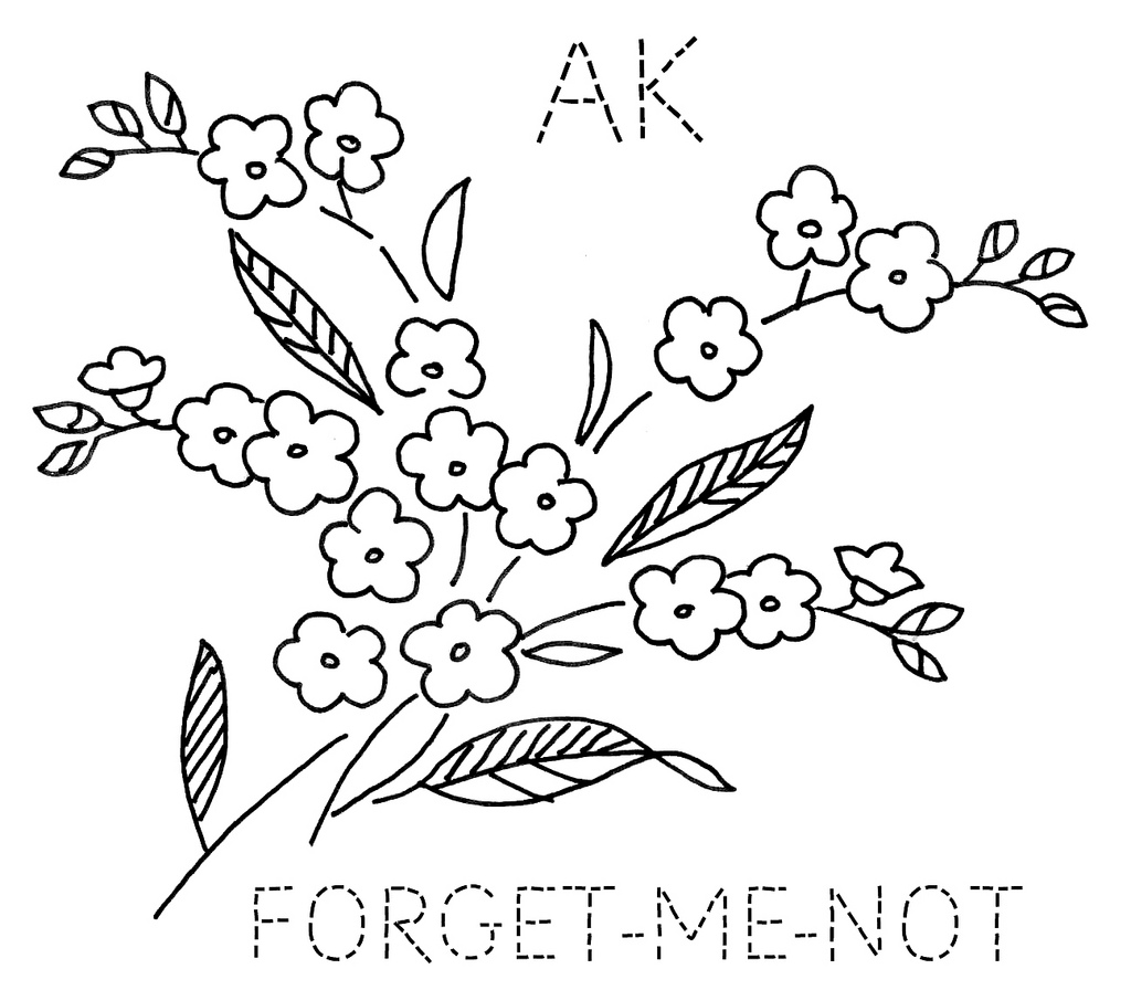 Forget-Me-Not coloring #7, Download drawings