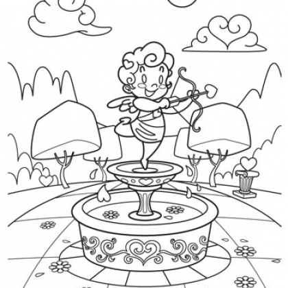 Fountain coloring #7, Download drawings