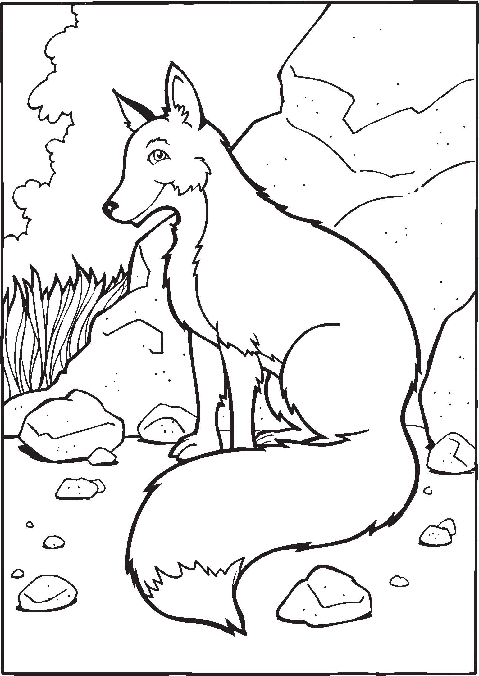 Fox coloring #12, Download drawings