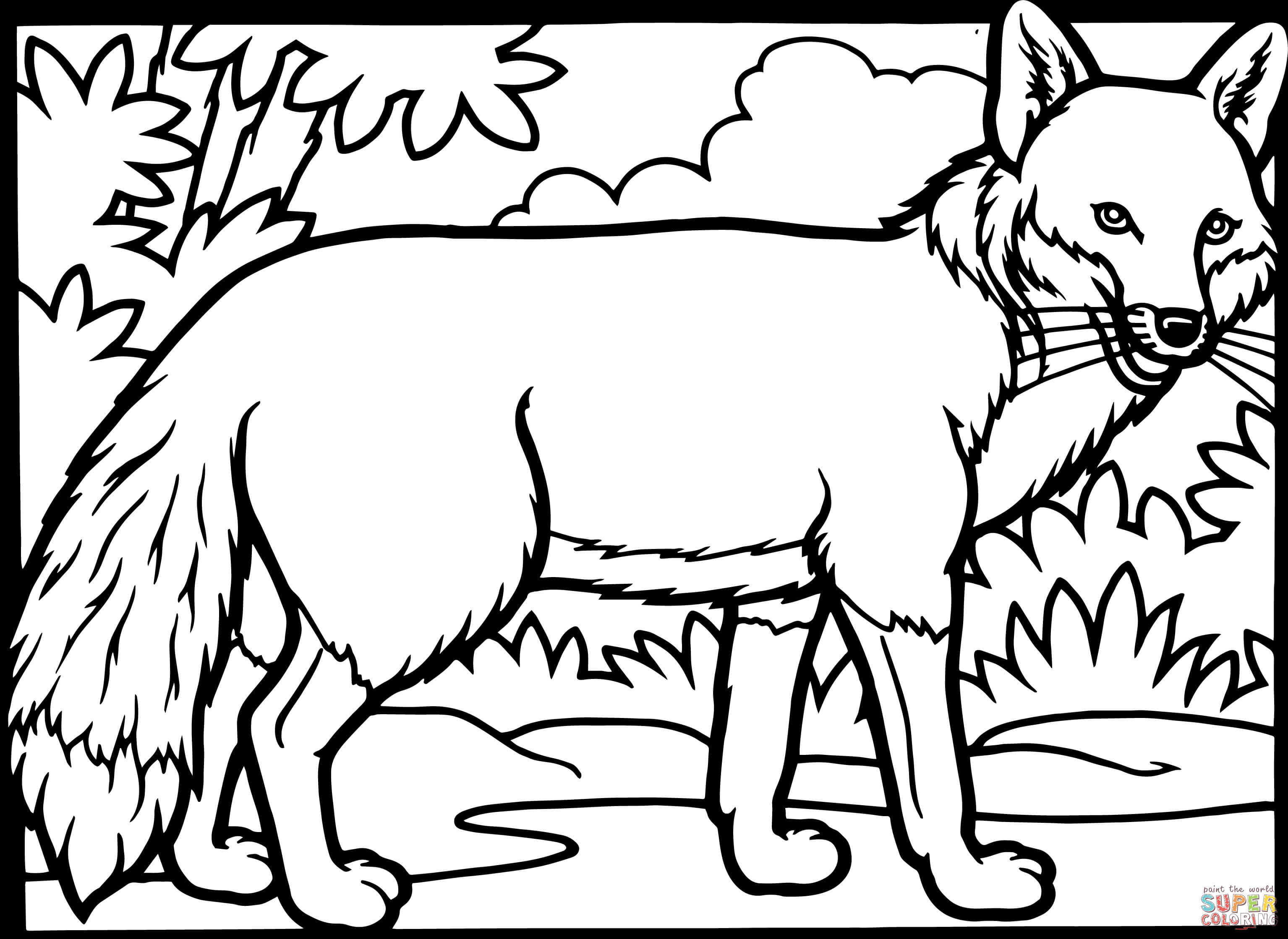 Fox coloring #7, Download drawings
