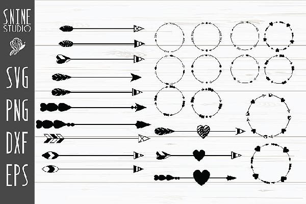 free arrow svg files #1187, Download drawings