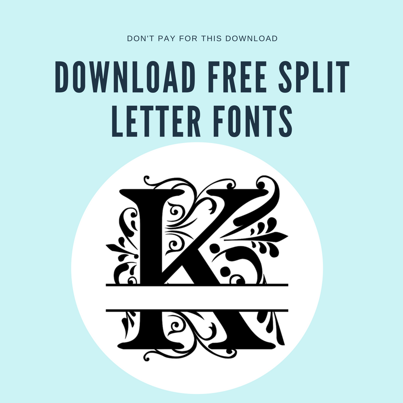 free split monogram svg #696, Download drawings