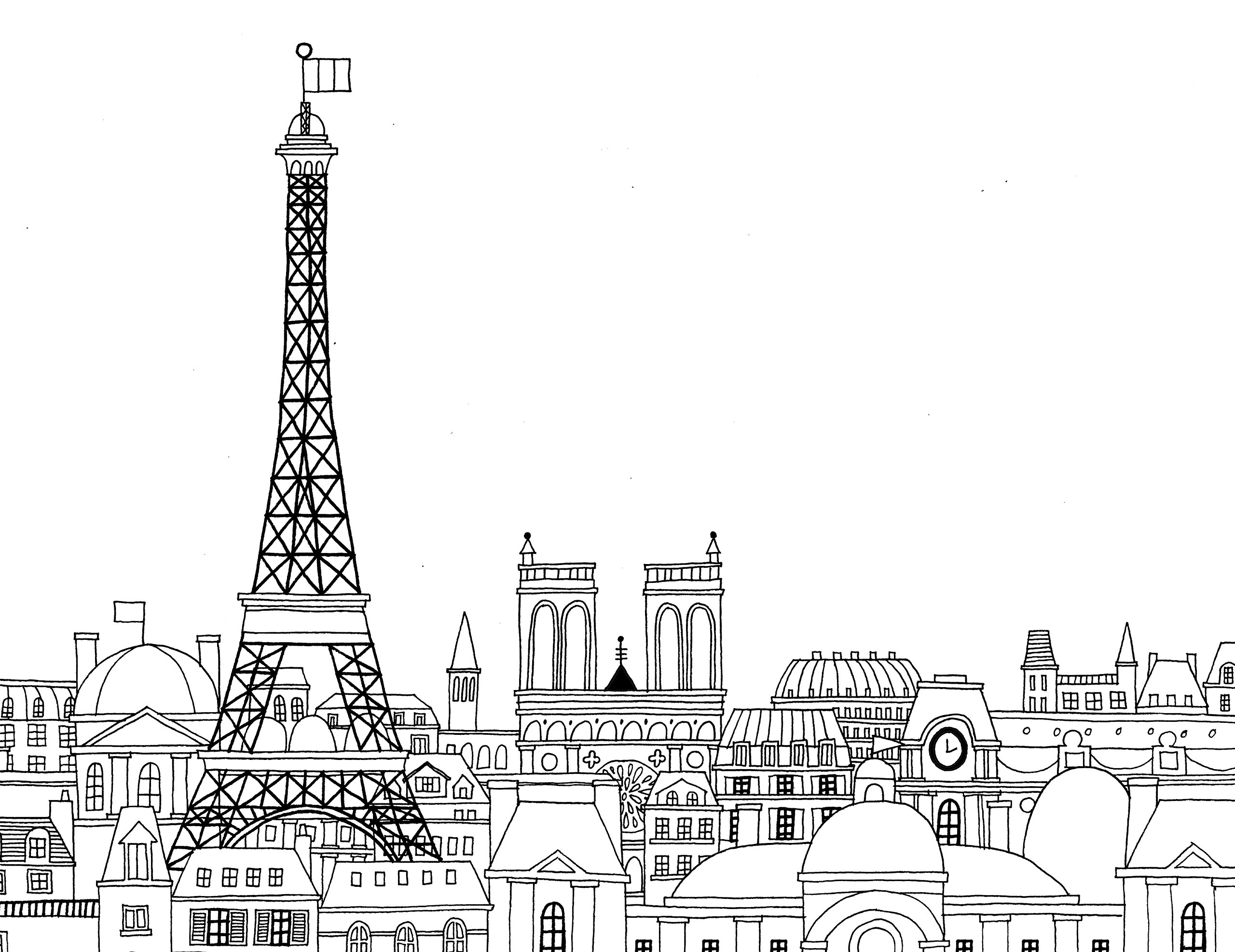 Paris coloring #15, Download drawings