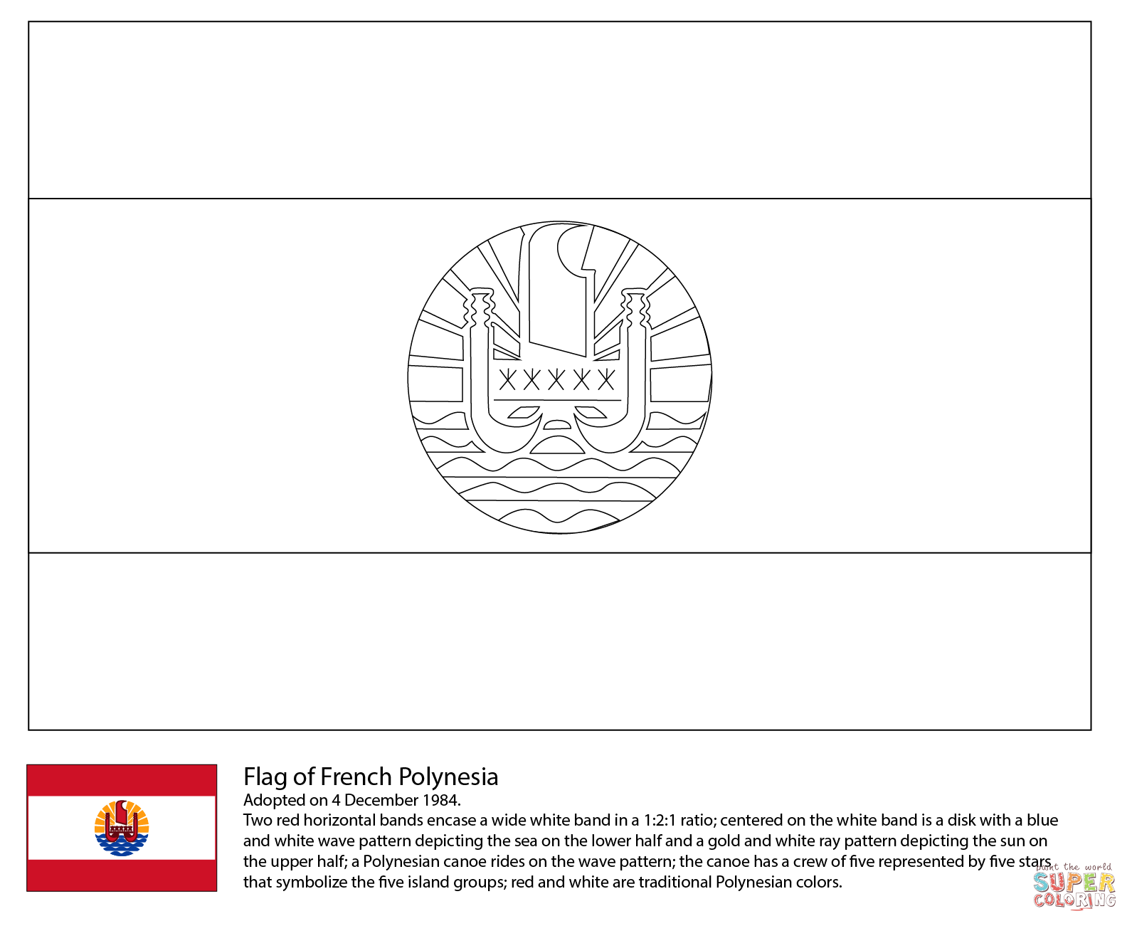 French Polynesia coloring #14, Download drawings