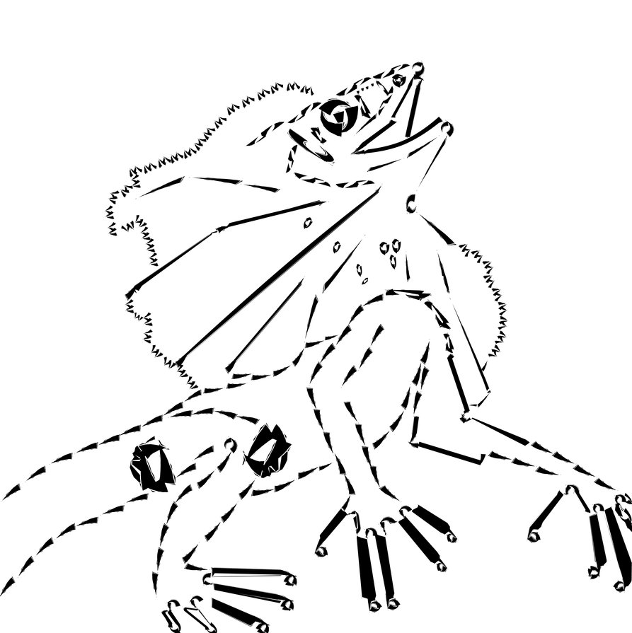 Frilled-neck Lizard coloring #12, Download drawings