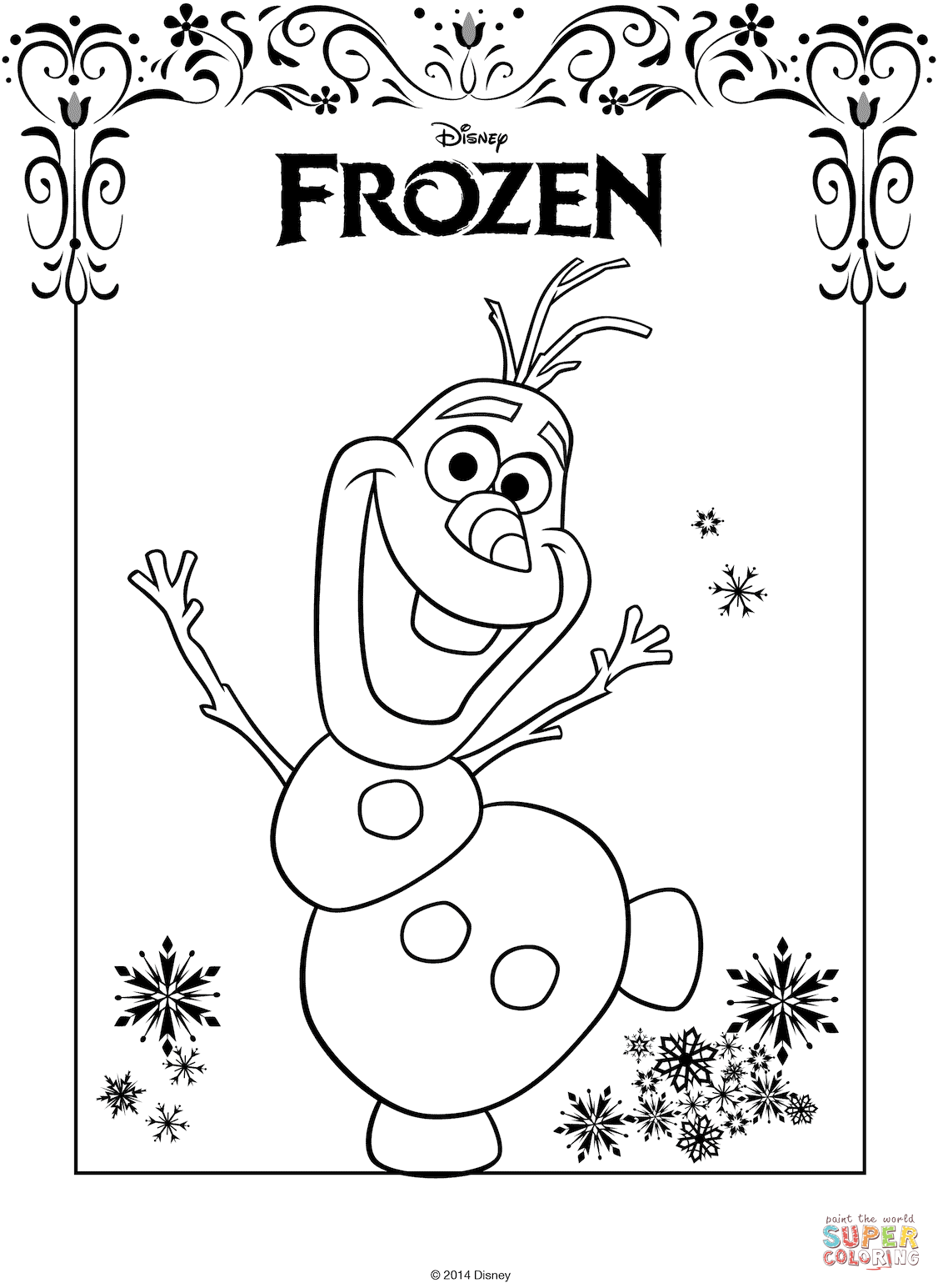 Frozen coloring #3, Download drawings