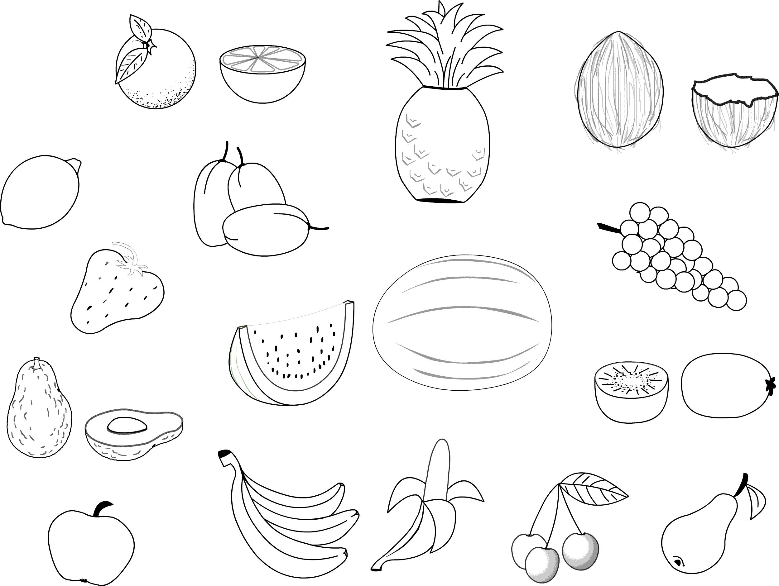 Fruit coloring #16, Download drawings
