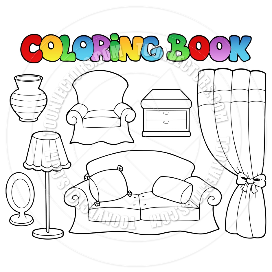 Furniture coloring #9, Download drawings