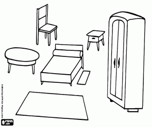 Furniture coloring #13, Download drawings