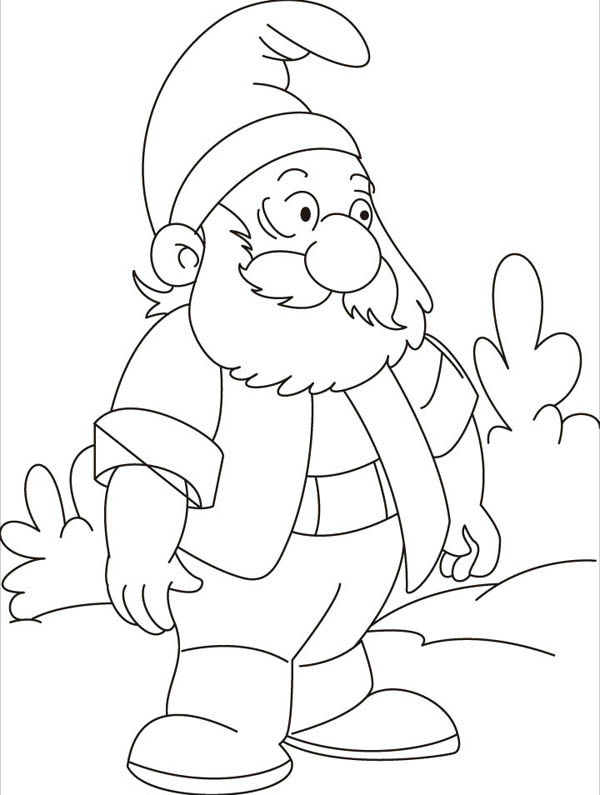 Garden Gnome coloring #9, Download drawings