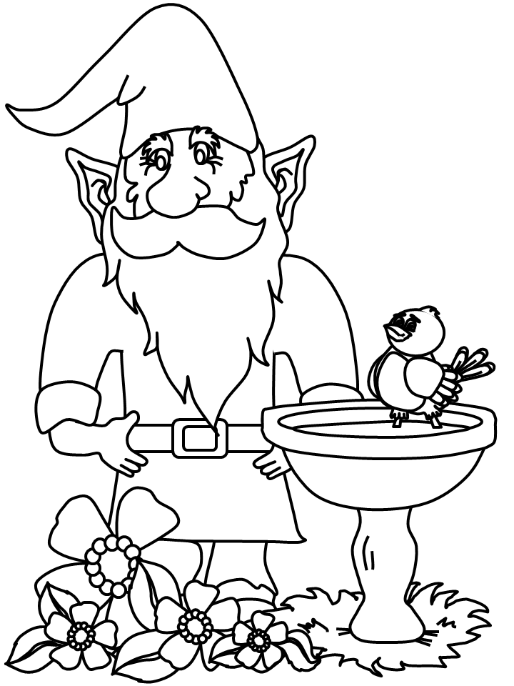 Garden Gnome coloring #13, Download drawings