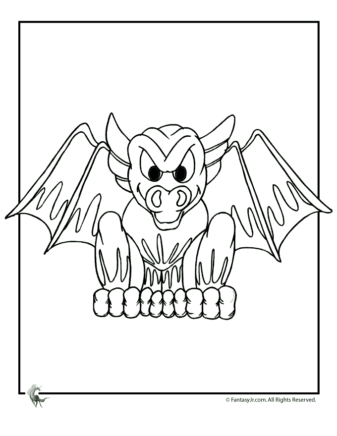 Gargoyle coloring #15, Download drawings