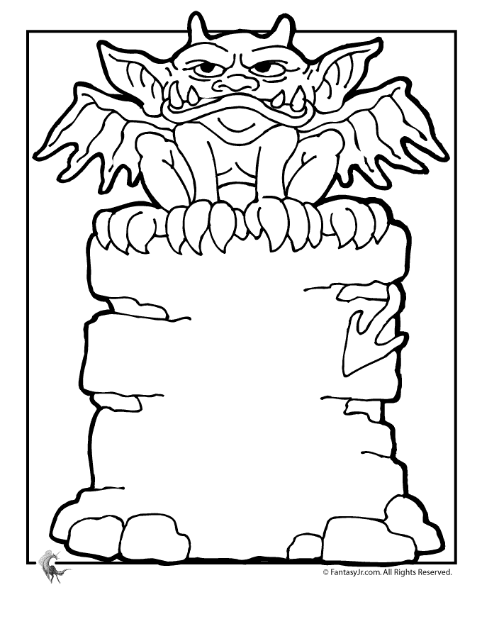 Gargoyle coloring #14, Download drawings