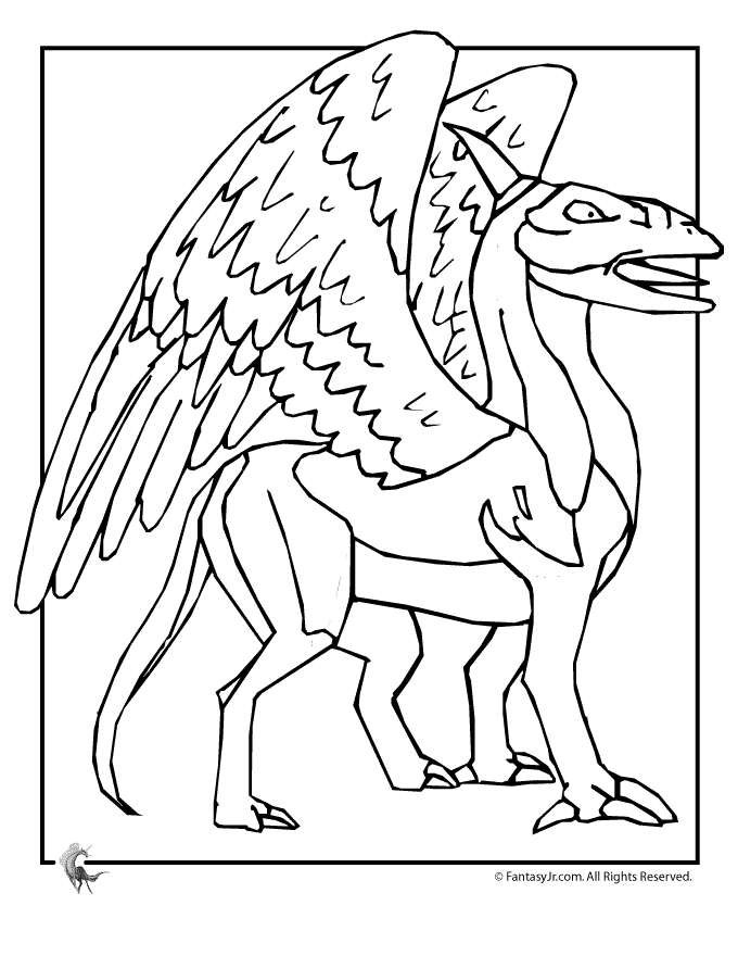 Gargoyle coloring #16, Download drawings