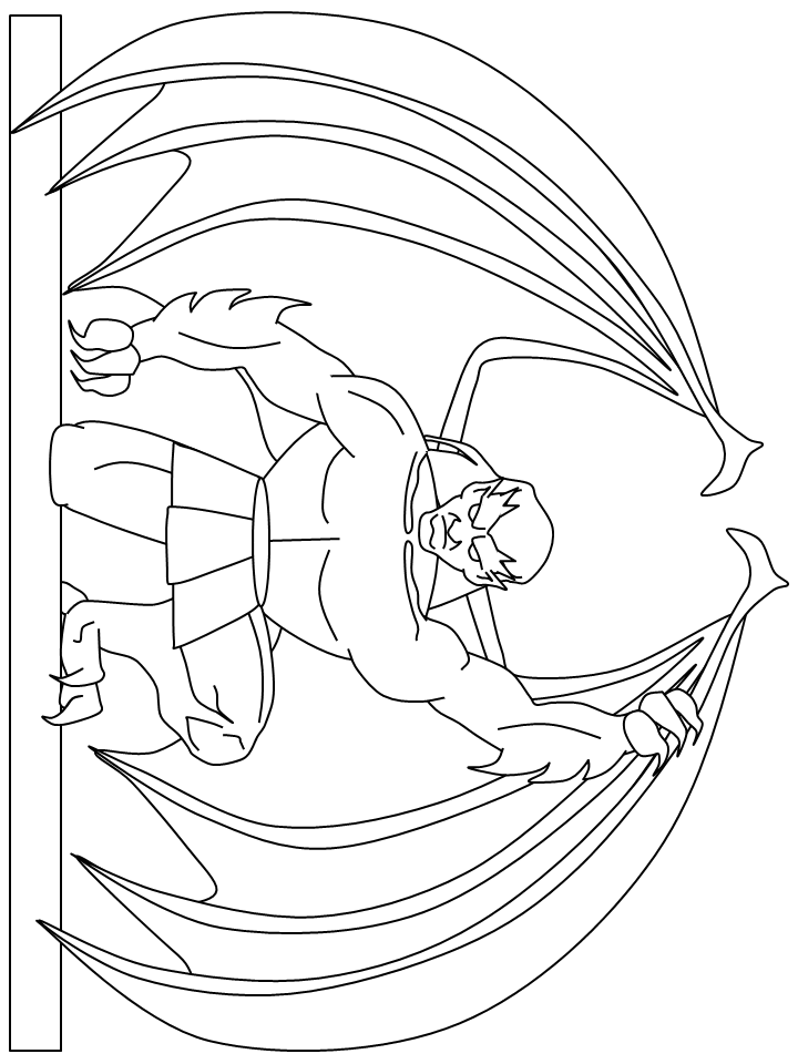 Gargoyle coloring #7, Download drawings