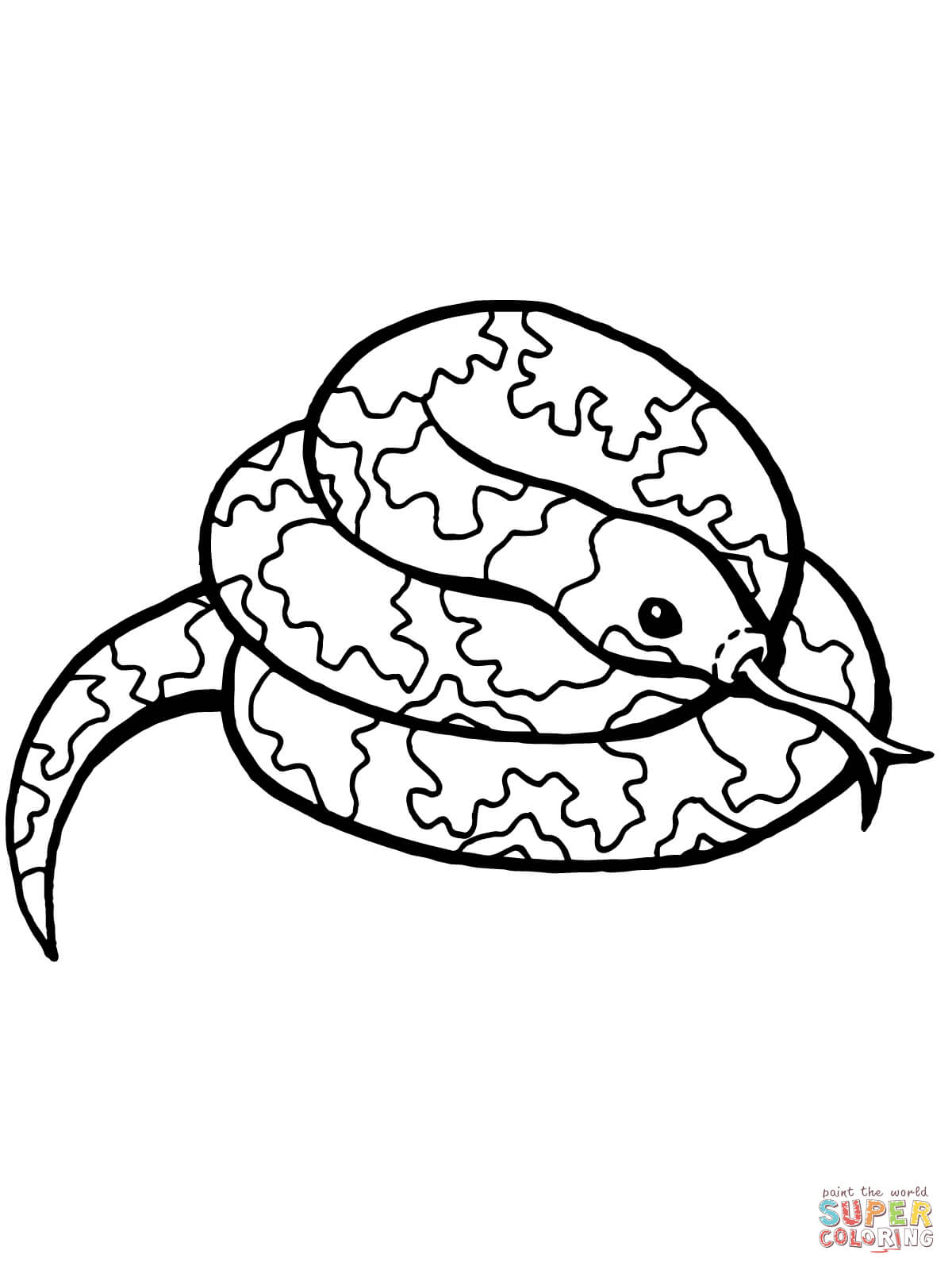 Garter Snake coloring #10, Download drawings