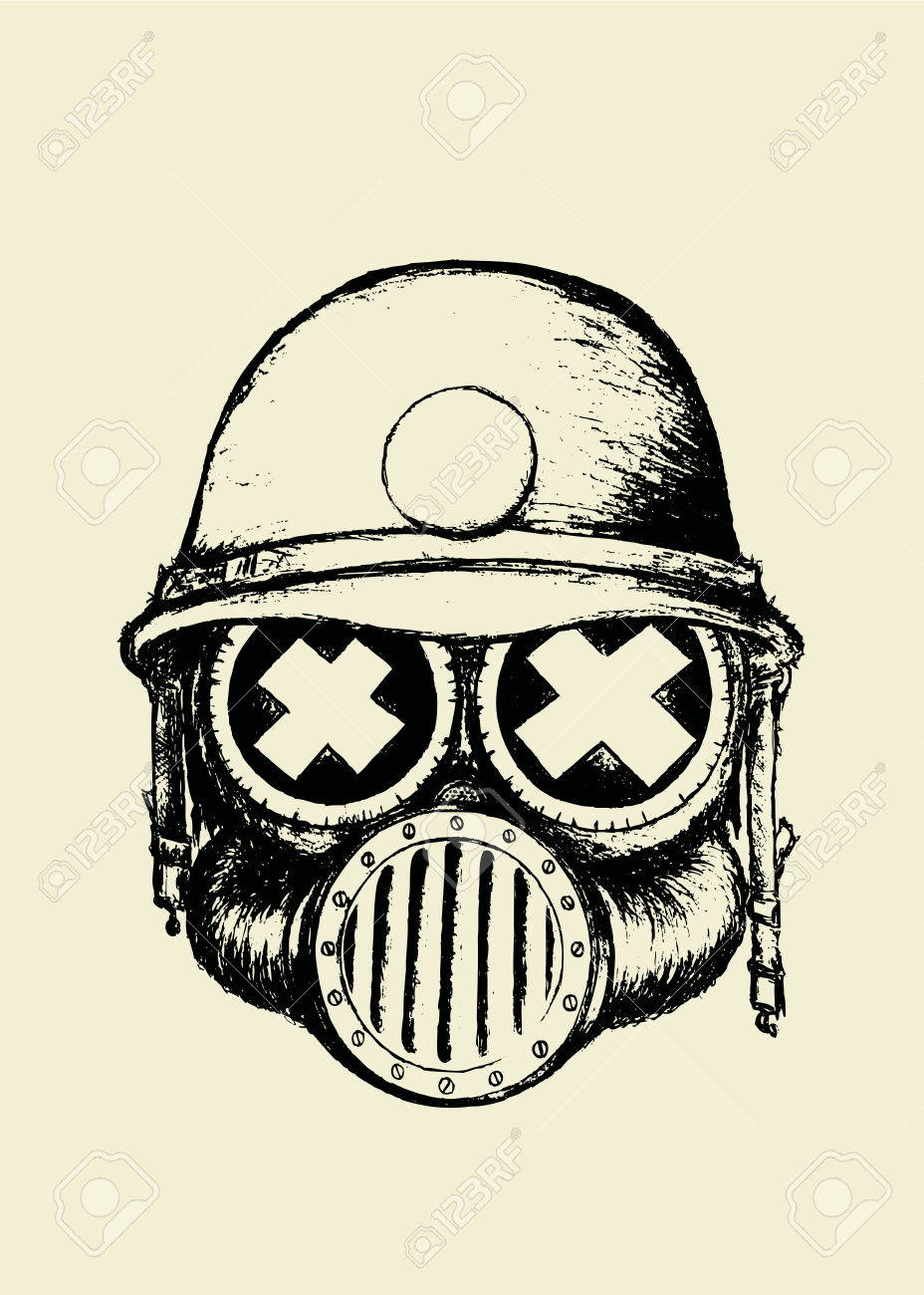 Gas Mask coloring #8, Download drawings