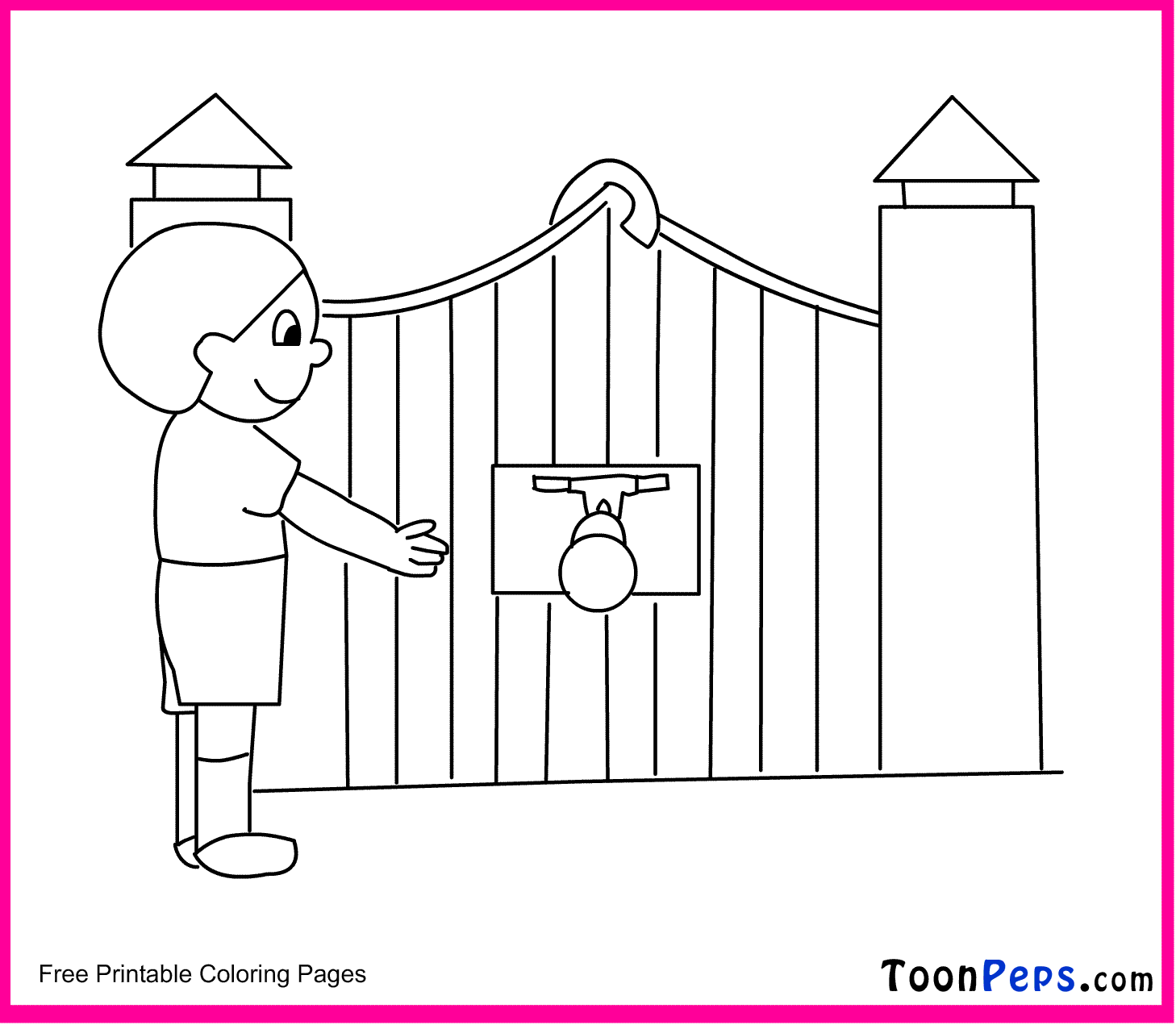 Gate coloring #13, Download drawings