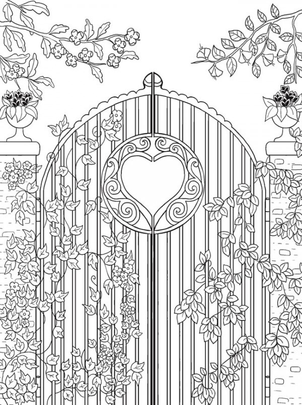 Gate coloring #12, Download drawings