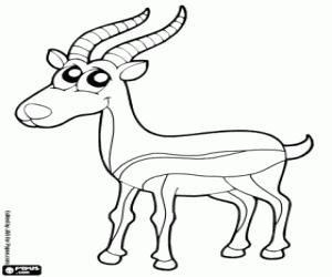 Gazelle coloring #17, Download drawings