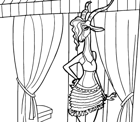 Gazelle coloring #16, Download drawings