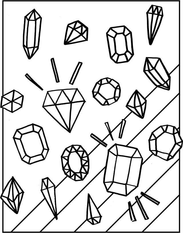 Gemstones coloring #12, Download drawings