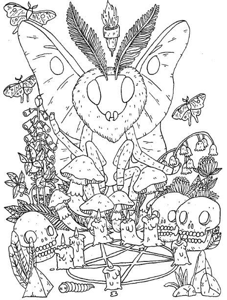 Ghost Moth coloring #10, Download drawings