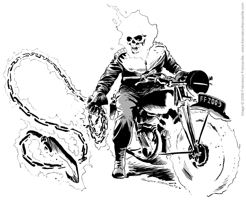 Ghostrider coloring #1, Download drawings