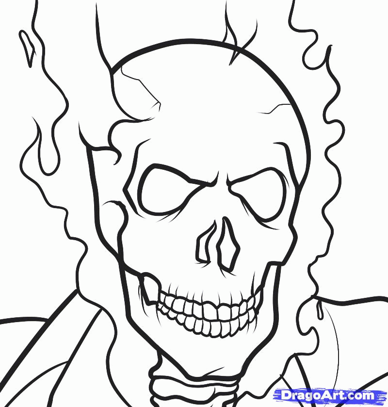 Ghostrider coloring #17, Download drawings