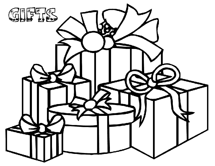 Gift coloring #10, Download drawings