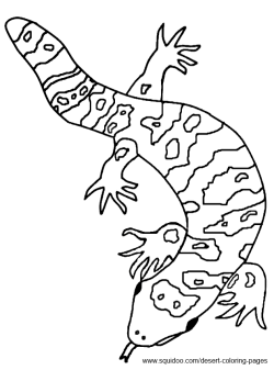 Gila Monster coloring #5, Download drawings
