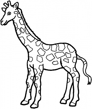 Giraffe coloring #16, Download drawings