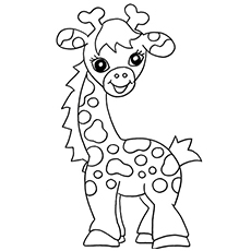 Giraffe coloring #18, Download drawings