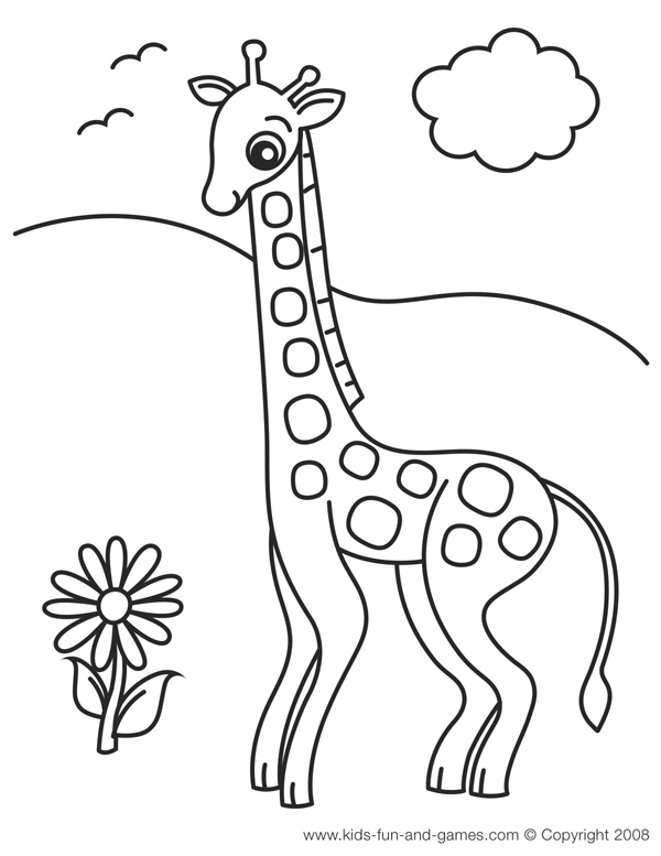 Giraffe coloring #9, Download drawings