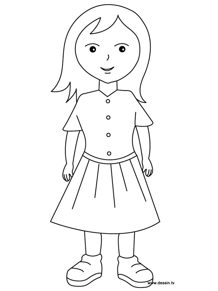 Little Girl coloring #12, Download drawings