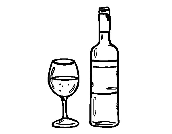 Wine coloring #14, Download drawings