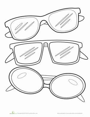 Sunglasses coloring #19, Download drawings