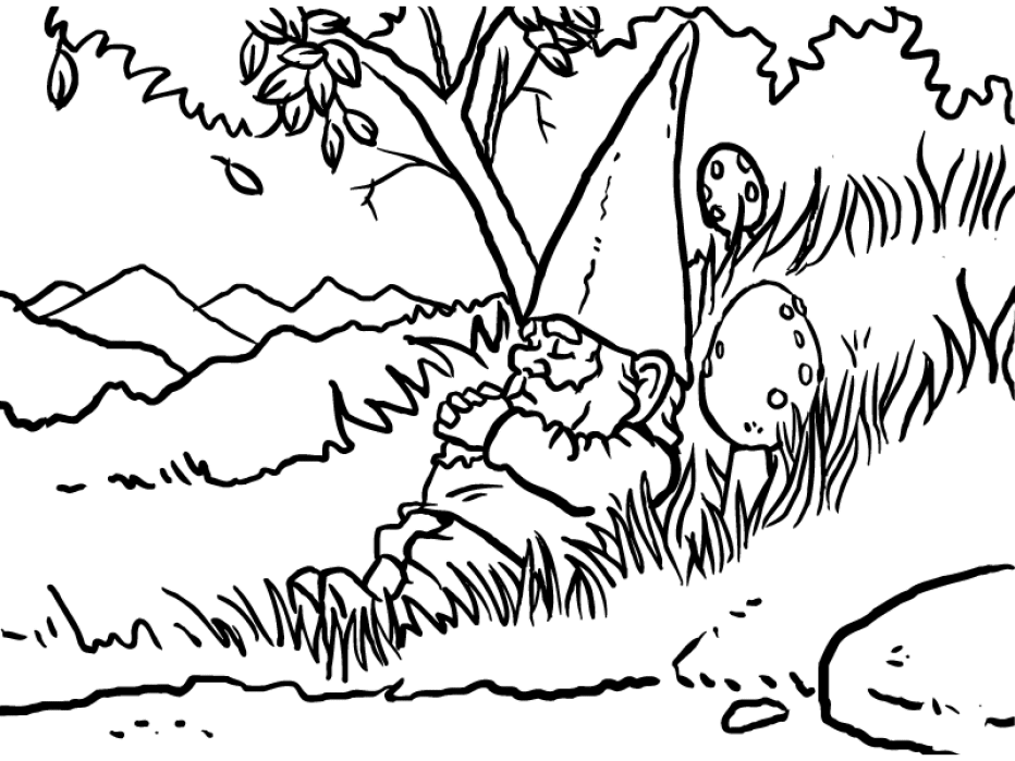 Gnome coloring #16, Download drawings