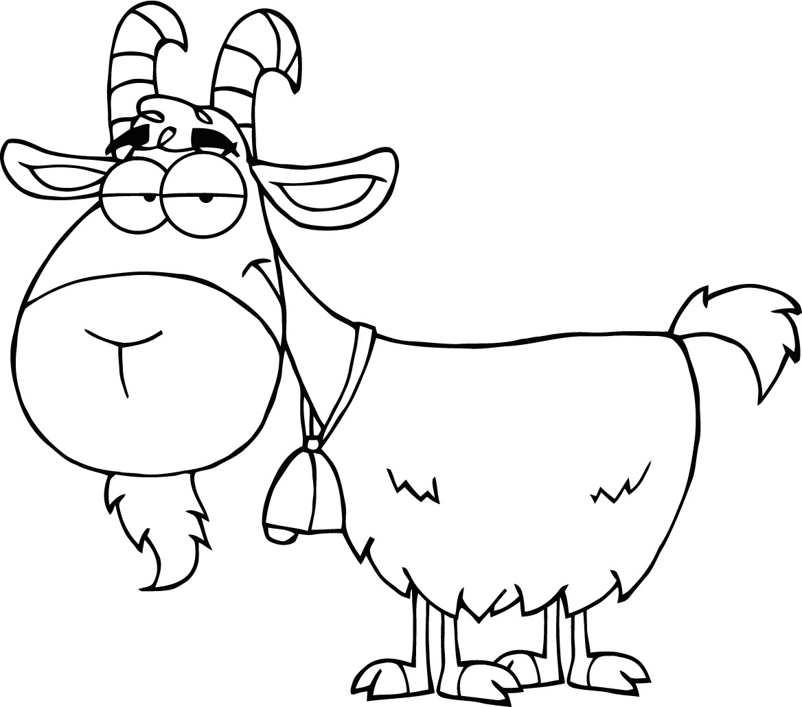 Goat coloring #7, Download drawings
